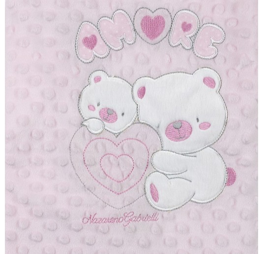 Love Bears -  Blanket soft pile for cradle pram Nazareno... 2