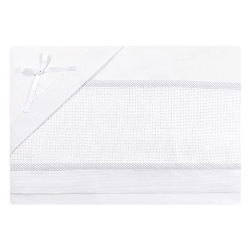 Cot bed sheet set with aida to embroider CI1405PQGR