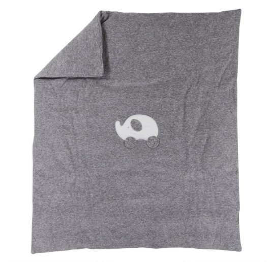 Grey Elephant - Blanket chenille for cradle pram Coccode'... 2