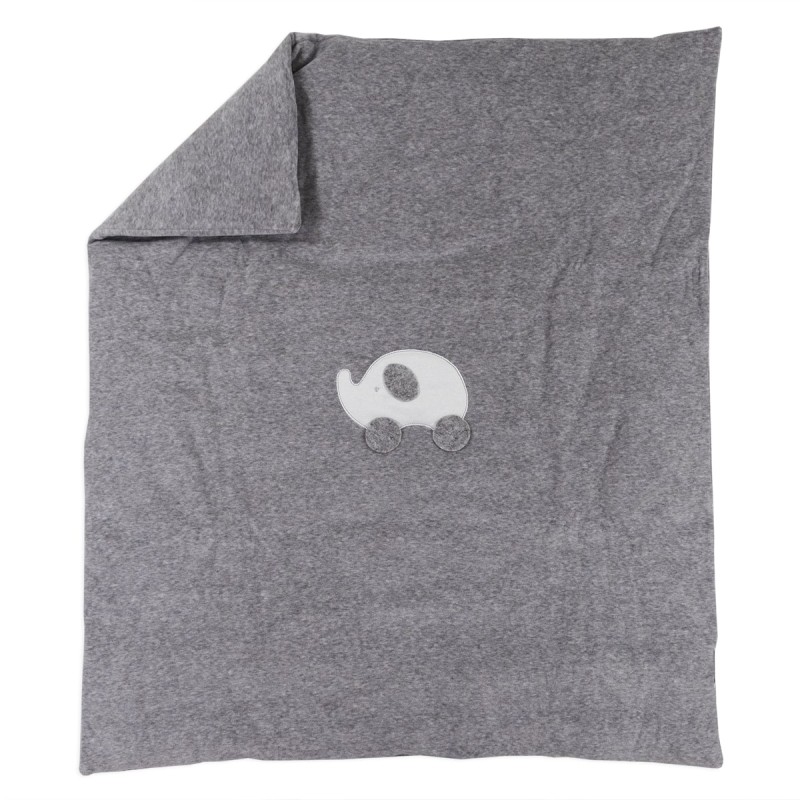 Grey Elephant - Blanket chenille for...