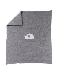 Grey Elephant - Blanket chenille for cradle pram Coccode' C58453A-GR