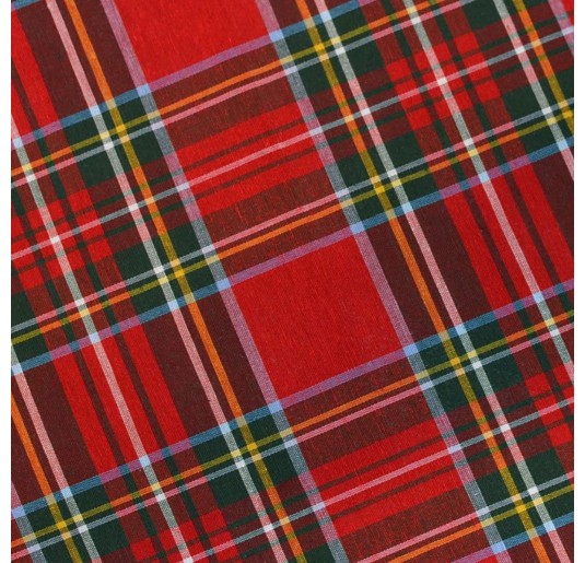Tartan fabric by the meter 100% pure cotton width 280 cm... 2