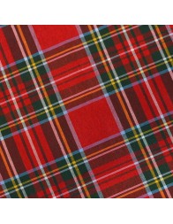 Tartan fabric by the meter 100% pure cotton width 280 cm - Red