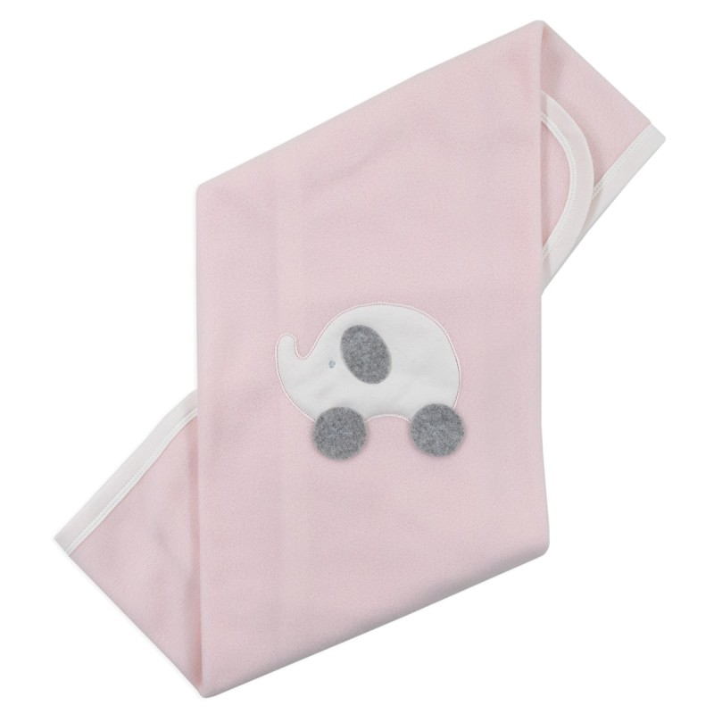 Pink Elephant - Fleece blanket for crib by Coccode' C58452A-RR