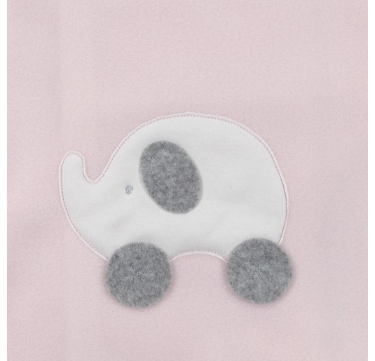Pink Elephant - Fleece blanket for crib by Coccode' C58452A-RR 2