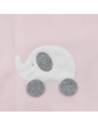 Pink Elephant - Fleece blanket for crib by Coccode' C58452A-RR