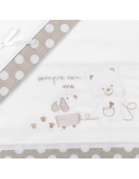 Flannel cradle bed sheet set Mio Piccolo FLC925TT