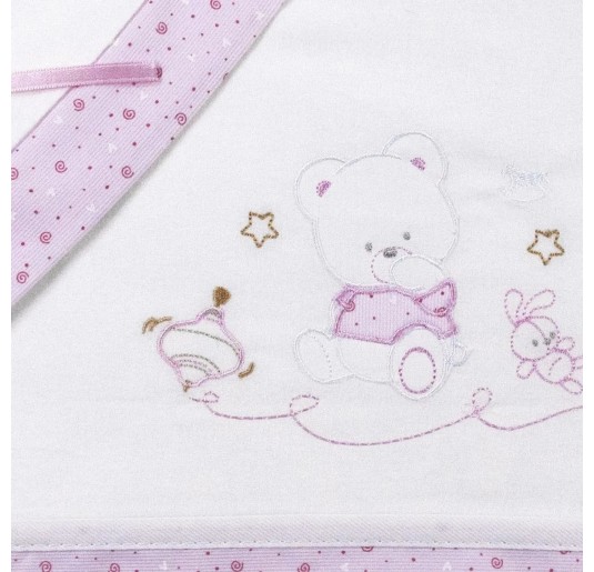 Cot bed sheet set flannel 3 pieces FLL918RR 2
