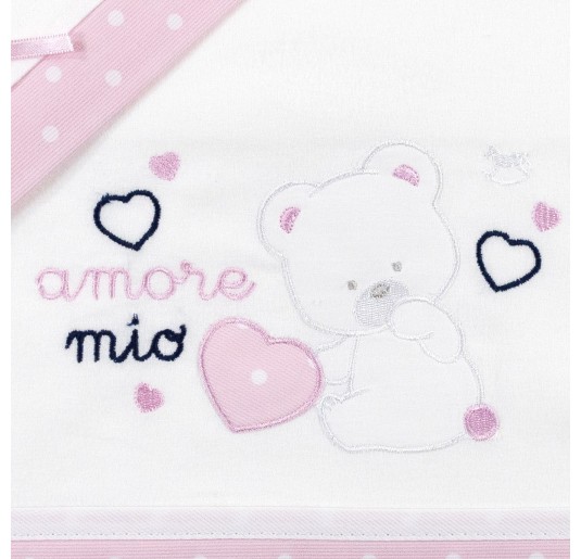 Flannel Pram Crib bed sheet set FLC920RR 2