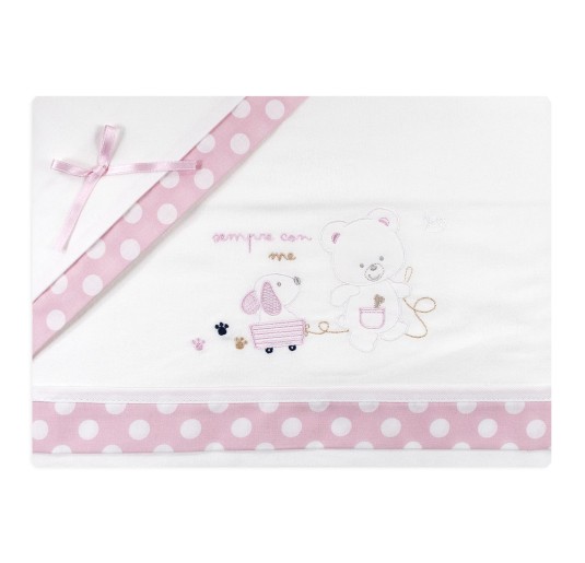 Cot bed sheet set flannel 3 pieces FLL925RR