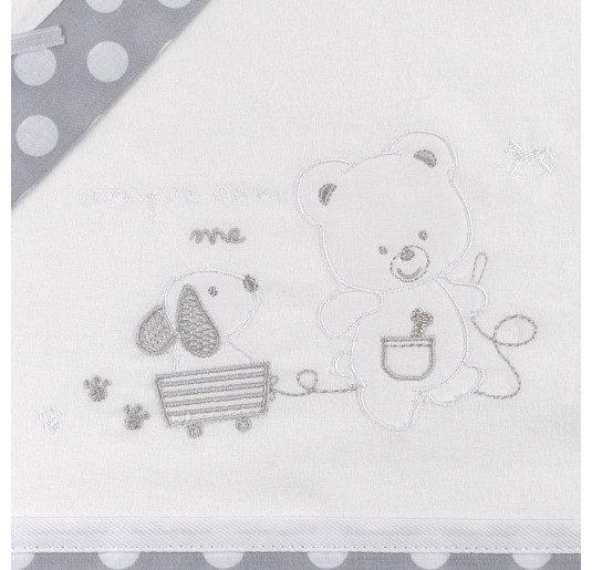 Flannel cradle bed sheet set Mio Piccolo FLC925GR 2