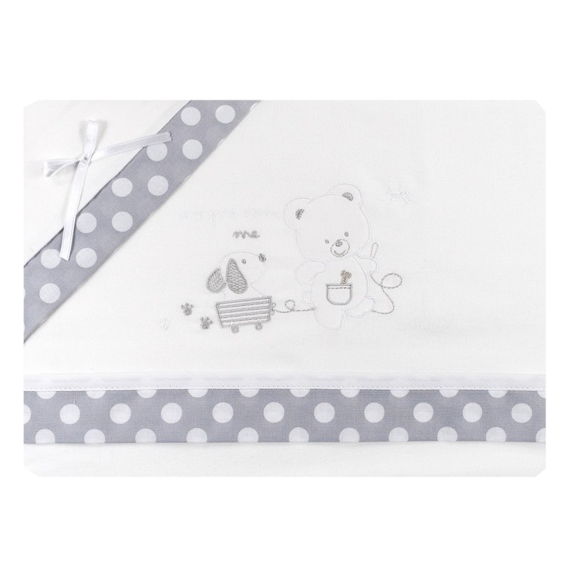 Flannel cradle bed sheet set Mio Piccolo FLC925GR