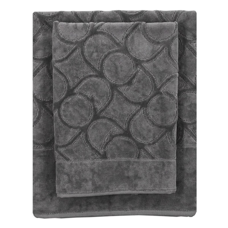 Greyhound Monogram -  1+1 sponge towel set by Trussardi Home