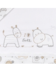 Hyppo & Zebra - Set lenzuola culletta e carrozzina Mio Piccolo LC928PA