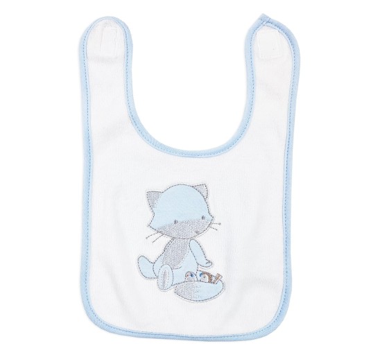 Embroidered chenille bib with tear closure by Ellepi AD9792B 2