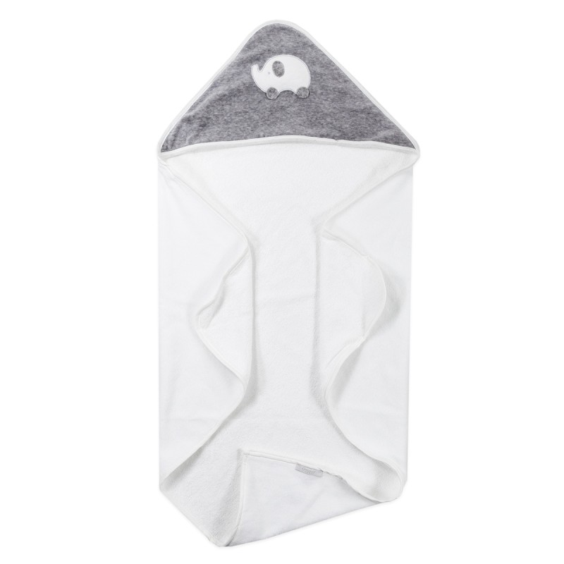 Gray Elephant - Baby Bathrobe Triangle by Coccode' C58561A-GR