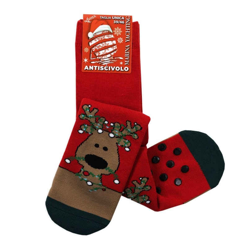 Reindeer - Christmas Socks Winter knitted non-slip unisex MZ500B