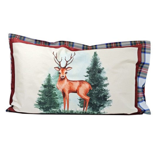 Deer - set of 2 pillowcases in pure cotton HD digital printing 2
