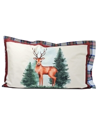 Cervo - set 2 Federe guanciale in puro cotone stampa digitale HD