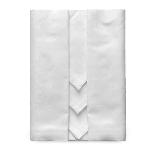 Palermo - tablecoth with napkins damask cotton x12 2