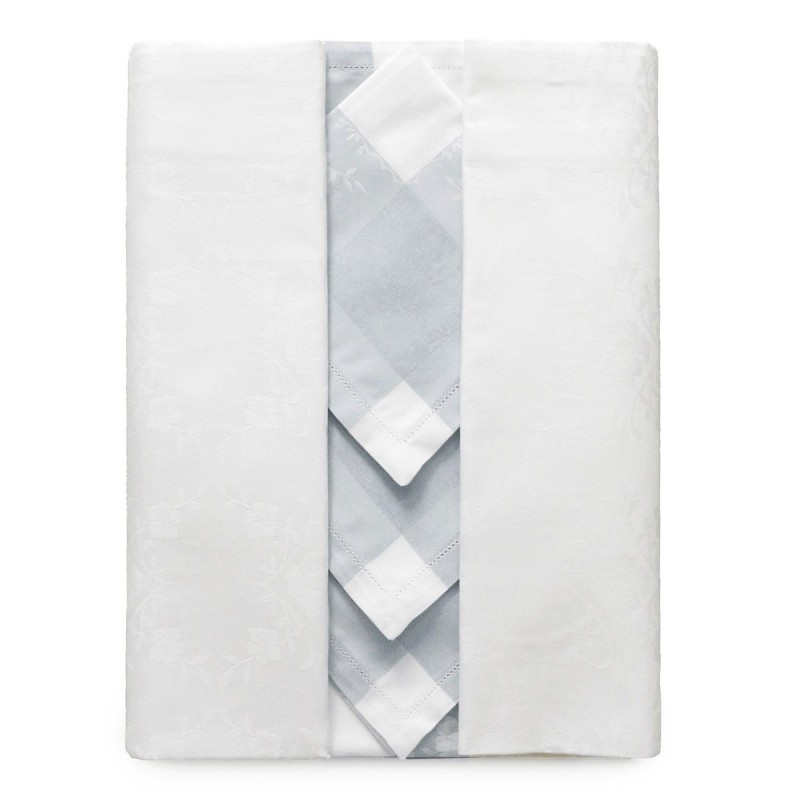 Palermo - tablecoth with napkins damask cotton x12