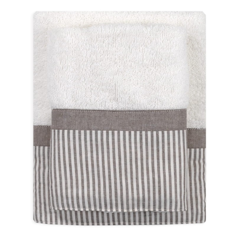 Liberty - Towel + Guest bath towel set of Corredo Italiano® 550 gr/mq