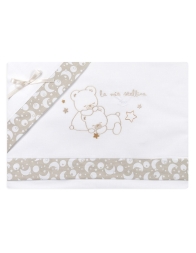 My little star - Cradle Pram sheet set - Taupe