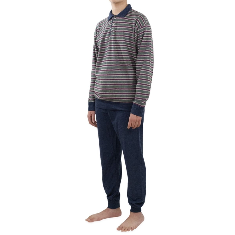 Pajamas winter cotton with collar by...