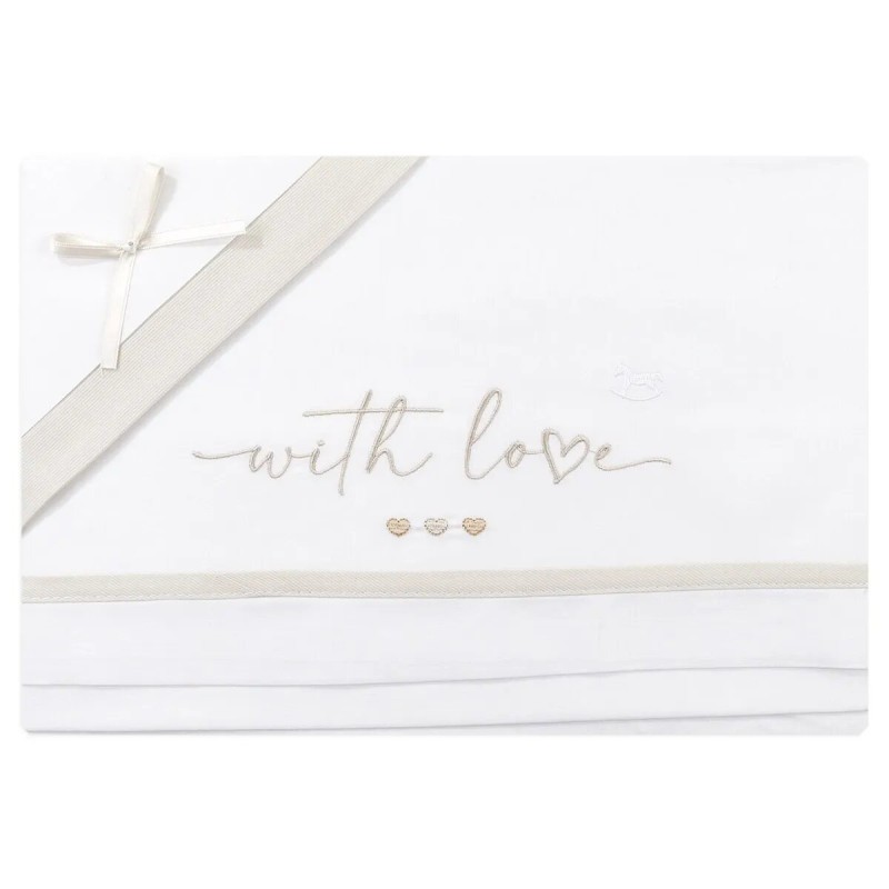 With Love - Cot bed sheet set by Mio Piccolo LL903PA