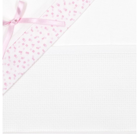 Set lenzuola culla carrozzina ricamabile CI13AI06PQRR 2