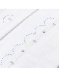 Cradle pram sheet set embroidered by hand LC45346AZ