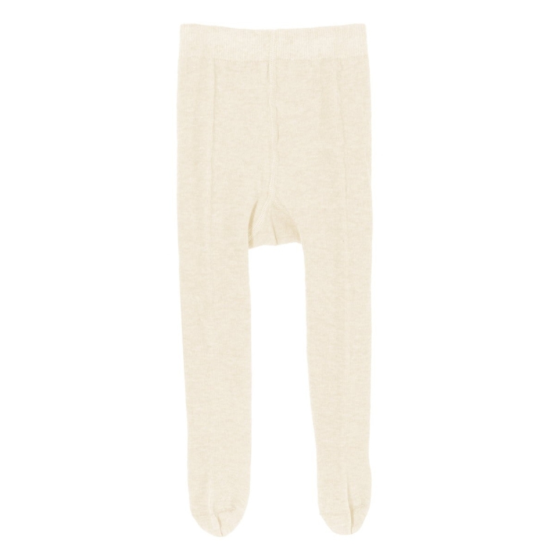 Baby warm cotton tights - Creamy