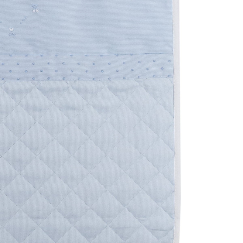 Set Copertina con Lenzuolino ricamati a mano culla carrozzina CL50329AZ