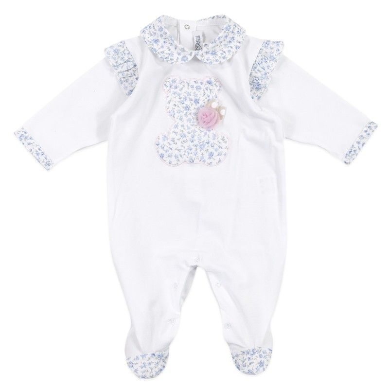 Newborn Girl cotton onesie by Teneri & Belli TT256