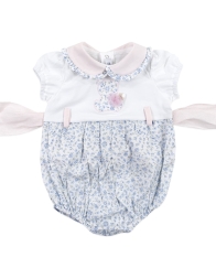 Newborn girl cotton baby romper by Teneri & Belli TP256