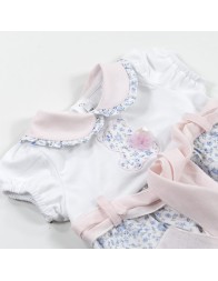 Pagliaccetto neonata provenzale con fiocco by Teneri & Belli TP256