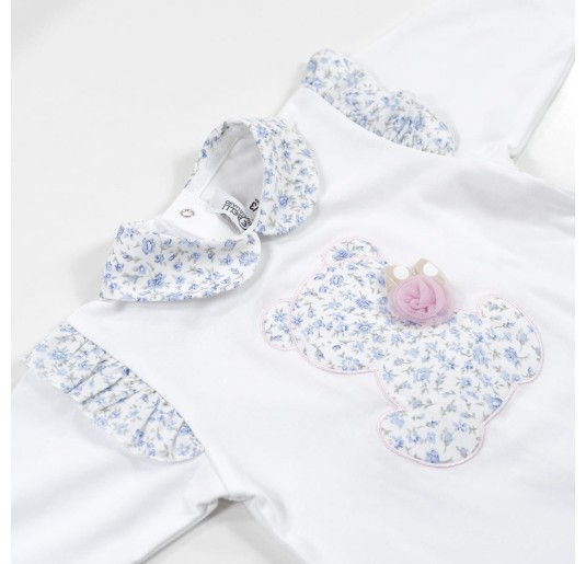 Newborn Girl cotton onesie by Teneri & Belli TT256 2