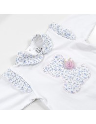 Newborn Girl cotton onesie by Teneri & Belli TT256