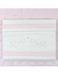 Set Copertina e Lenzuola ricamati a mano culla carrozzina CL50095RR