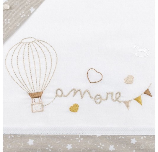 Mongolfiera - Set lenzuola culletta e carrozzina Mio... 2