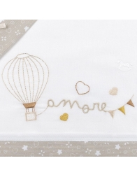 Mongolfiera - Set lenzuola culletta e carrozzina Mio Piccolo LC732BG