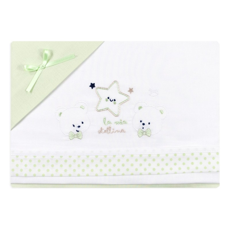 Star and Bears - Cradle Crib sheet set by Mio Piccolo LC929VV