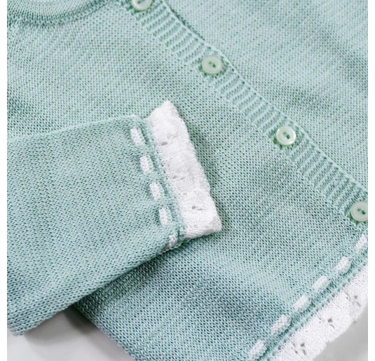 Newborn girl jacket pure cotton by Stella EP4445 2
