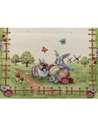 Rabbit - runner centrotavola in tessuto Gobelin 40x100 cm