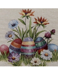 Happy Easter - Cuscino arredo in tessuto gobelin 45x45 cm