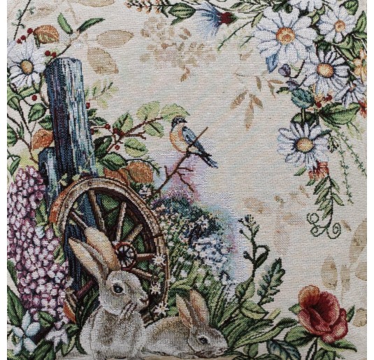 Coniglietti - gobelin cushion decor 45x45 cm 2