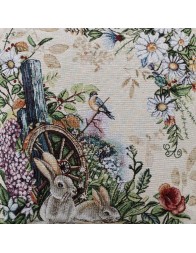 Coniglietti - Cuscino arredo in tessuto gobelin 45x45 cm