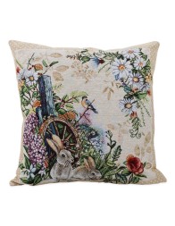 Coniglietti - Cuscino arredo in tessuto gobelin 45x45 cm
