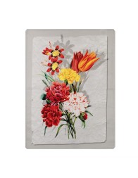 Flowers - set of 3 pure cotton dish towels with HD digital print