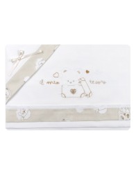 Cradle Pram sheet set by Mio Piccolo LC921 - Taupe